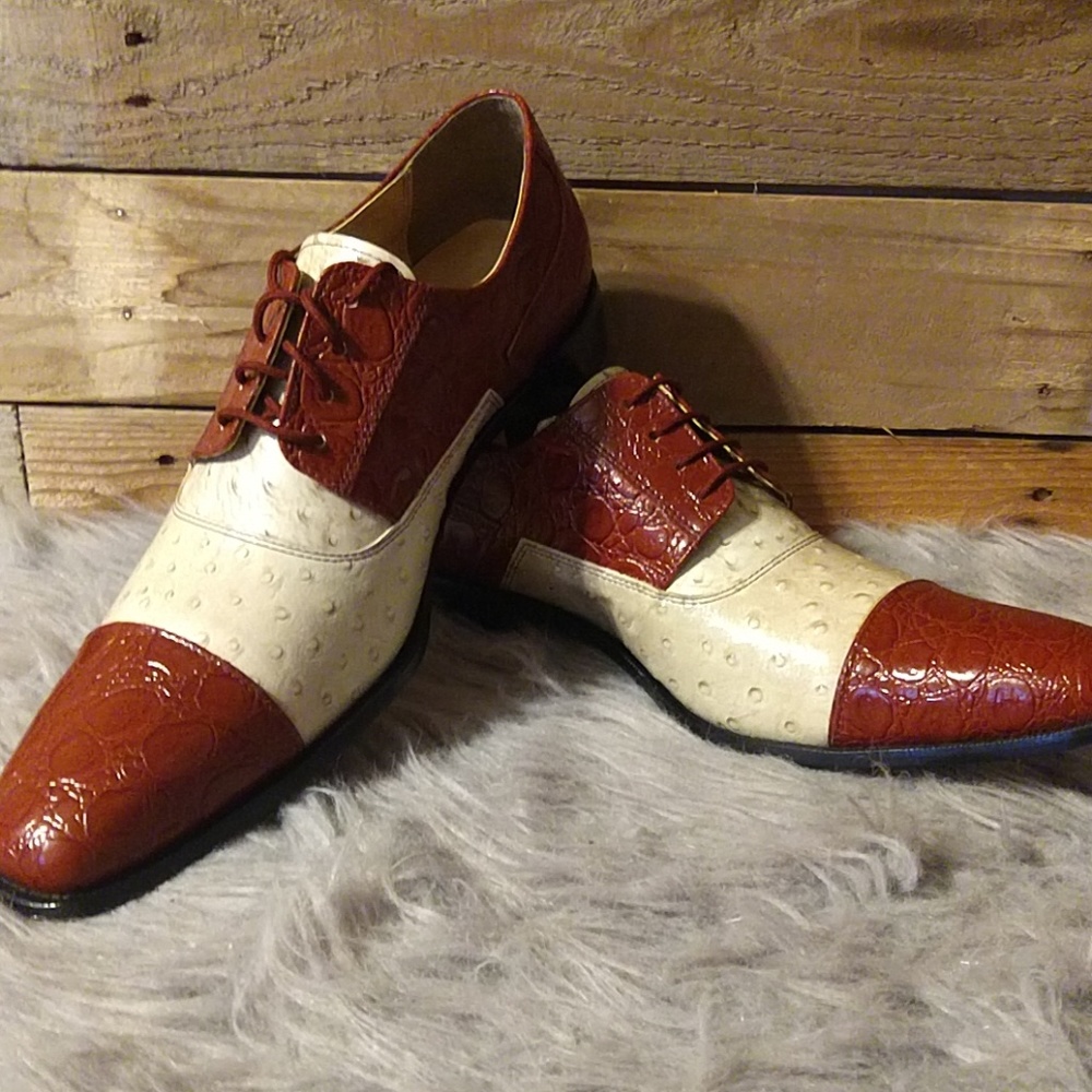 Giorgio Brutini Shoes Cognac/Beige - NEW